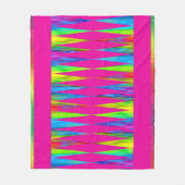 [Rainbow Fiesta] Harlequin Geometric Hot Pink Fleece Deken (Voorkant)
