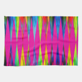 [Rainbow Fiesta] Harlequin Geometric Hot Pink Theedoek (Horizontaal)