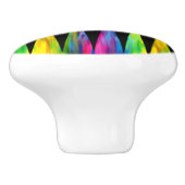 [Rainbow Fiesta] Harlequin Geometric Modern Black Keramische Knop (Zijkant)