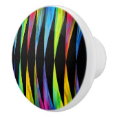 [Rainbow Fiesta] Harlequin Geometric Modern Black Keramische Knop (Rechts)