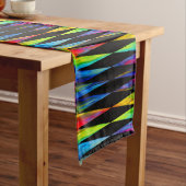 [Rainbow Fiesta] Harlequin Geometric Modern Black Korte Tafelloper (Voorbeeld)