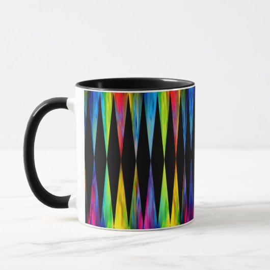 [Rainbow Fiesta] Harlequin Geometric Modern Black Mok (Links)
