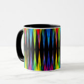 [Rainbow Fiesta] Harlequin Geometric Modern Black Mok (Voorkant links)
