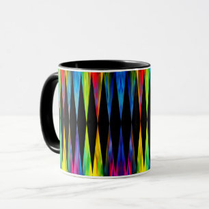 [Rainbow Fiesta] Harlequin Geometric Modern Black Mok