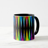 [Rainbow Fiesta] Harlequin Geometric Modern Black Mok (Voorkant rechts)