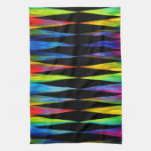 [Rainbow Fiesta] Harlequin Geometric Modern Black Theedoek (Verticaal)