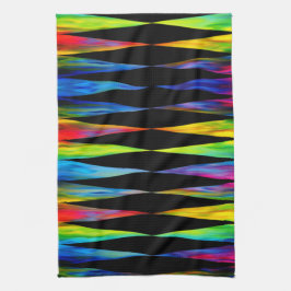 [Rainbow Fiesta] Harlequin Geometric Modern Black Theedoek