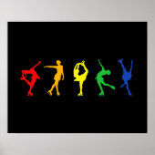 Rainbow Figure Skaters Poster (Voorkant)