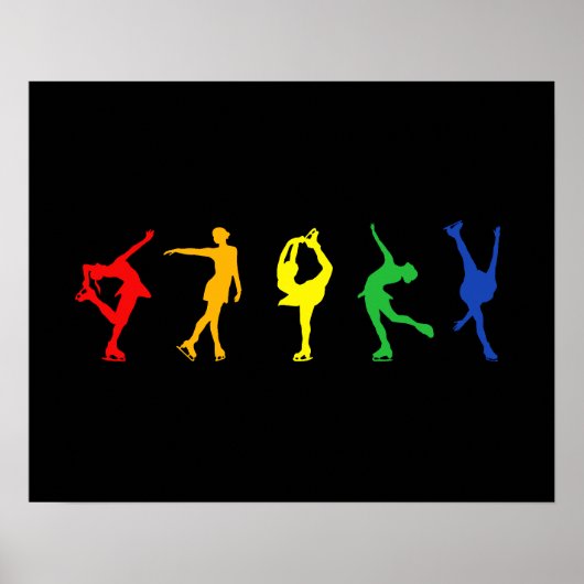 Rainbow Figure Skaters Poster (Voorkant)