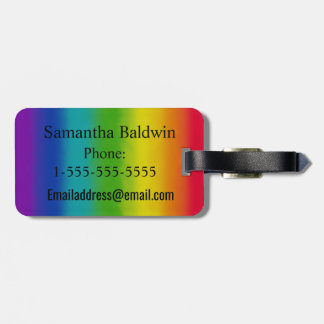 Rainbow Find Joy in The Journey Luggage Tag Bagagelabel