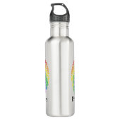 Rainbow Fingerprint Monogram Waterfles (Achterkant)