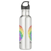 Rainbow Fingerprint Monogram Waterfles (Voorkant)