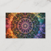 Rainbow Fire Abstract kunstontwerp Visitekaartje (Achterkant)