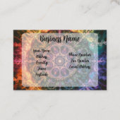 Rainbow Fire Abstract kunstontwerp Visitekaartje (Voorkant)