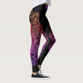 Rainbow Fire Mandala Flower Leggings (Rechts)