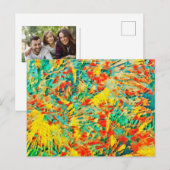 Rainbow Fireworks Celebration Art Abstract Feestdagenkaart (Voorkant / Achterkant)
