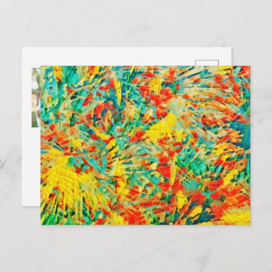 Rainbow Fireworks Celebration Art Abstract Feestdagenkaart (Voorkant / Achterkant)