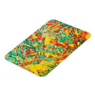 Rainbow Fireworks Celebration Art Abstract Magneet