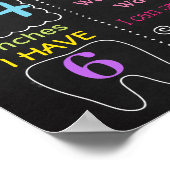 Rainbow First Birthday Party chalkboard Poster (Hoek)