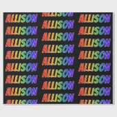 Rainbow First Name "ALLISON" (Voornaam voor regenb Cadeaupapier (Vlak)