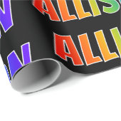 Rainbow First Name "ALLISON" (Voornaam voor regenb Cadeaupapier (Rol Hoek)