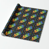 Rainbow First Name "AMY" + sterren Cadeaupapier (Uitgerold)