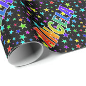Rainbow First Name "ANGELA" + sterren Cadeaupapier (Rol Hoek)