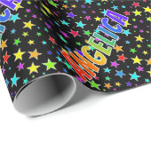 Rainbow First Name "ANGELICA" + sterren Cadeaupapier (Rol Hoek)