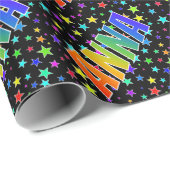 Rainbow First Name "ANNA" + sterren Cadeaupapier (Rol Hoek)