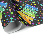 Rainbow First Name "AVA" + sterren Cadeaupapier (Rol Hoek)