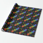 Rainbow First Name "BETHANY" + sterren Cadeaupapier (Uitgerold)