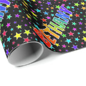 Rainbow First Name "BETHANY" + sterren Cadeaupapier (Rol Hoek)