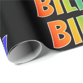 Rainbow First Name "BILLY" (Voornaam regenboogvaar Cadeaupapier (Rol Hoek)