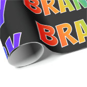 Rainbow First Name "BRANDY"; Fun & kleurrijk Cadeaupapier (Rol Hoek)