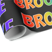 Rainbow First Name "BROOKE"; Fun & kleurrijk Cadeaupapier (Rol Hoek)