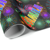 Rainbow First Name "CAMILA" + Fireworks Cadeaupapier (Rol Hoek)
