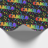 Rainbow First Name "CAMILA" + sterren Cadeaupapier (Hoek)