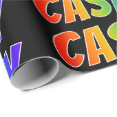 Rainbow First Name "CASEY" (Voornaam van regenboog Cadeaupapier (Rol Hoek)