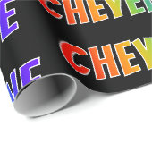 Rainbow First Name "CHEYENNE" (Voornaam voor regen Cadeaupapier (Rol Hoek)