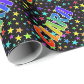 Rainbow First Name "CLARA" + sterren Cadeaupapier (Rol Hoek)
