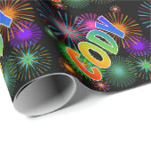 Rainbow First Name "CODY" + Fireworks Cadeaupapier (Rol Hoek)