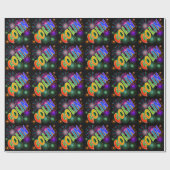 Rainbow First Name "COLIN" + Fireworks Cadeaupapier (Vlak)