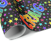 Rainbow First Name "CRAIG" + sterren Cadeaupapier (Rol Hoek)
