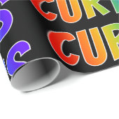 Rainbow First Name "CURTIS"; vun & kleurrijk Cadeaupapier (Rol Hoek)