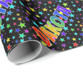 Rainbow First Name "DAKOTA" + Sterren Cadeaupapier (Rol Hoek)