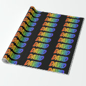 Rainbow First Name "DAVID"; flauw & kleurrijk Cadeaupapier (Uitgerold)