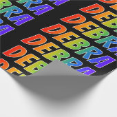 Rainbow First Name "DEBRA"; Fun & Colorful Cadeaupapier (Hoek)