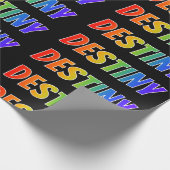 Rainbow First Name "DESTINY" (Voornaam voor regenb Cadeaupapier (Hoek)