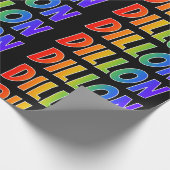 Rainbow First Name "DILLON" (Voornaam voor regenbo Cadeaupapier (Hoek)
