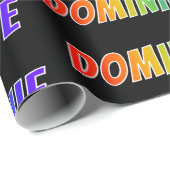 Rainbow First Name "DOMINIQUE" (Voornaam voor rege Cadeaupapier (Rol Hoek)